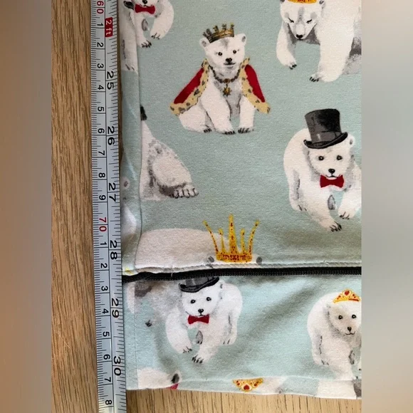 BedHead Pajamas M Organic Cotton Polar Bear Print Made USA - Picture 14 of 16